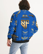 Load image into Gallery viewer, SF WEAR FULLY LOGO 1- BLUE/GOLD Men&#39;s Bomber Jacket
