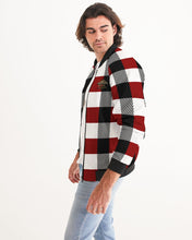 Load image into Gallery viewer, RED/BLACK/WHITE FLEECE - JACKET Men&#39;s Bomber Jacket

