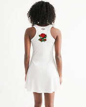 Load image into Gallery viewer, ETR TANK ROSES - WHITE/BLACK Women&#39;s Racerback Dress
