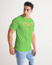 Load image into Gallery viewer, STEADY FLAME GOLD-SHOCKING COLOR GREEN Men&#39;s Tee
