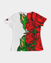 Load image into Gallery viewer, EVERTHING ROSES 2.0 GOLD - WHITE/GOLD Women&#39;s Tee
