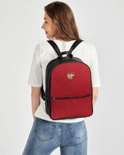 Load image into Gallery viewer, SF WEAR LEATHER BACKPACK RED Classic Faux Leather Backpack
