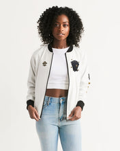 Load image into Gallery viewer, LIFE A GAMBLE. LETS PLAY - WHIE FEMALE JACKET Women&#39;s Bomber Jacket
