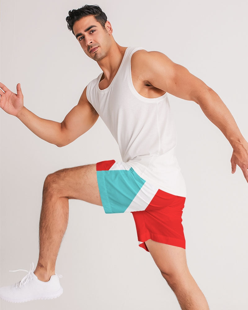 Red jogger shorts online