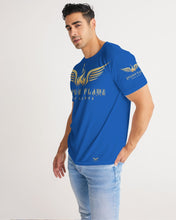 Load image into Gallery viewer, STEADY FLAME GOLD-BLUE Men&#39;s Tee
