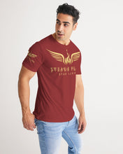 Load image into Gallery viewer, STEADY FLAME GOLD-BURGUNDY Men&#39;s Tee
