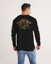 Load image into Gallery viewer, SF WEAR 5STAR LONGSLEEVE - PITCH BLACK/WHITE Men&#39;s All-Over Print Long Sleeve Tee
