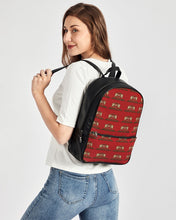 Load image into Gallery viewer, STEADYFAME  LEAUTHER BACKPACK - RED Classic Faux Leather Backpack
