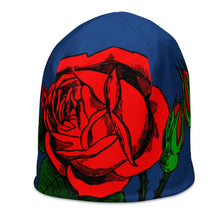 Load image into Gallery viewer, BLUE ROSE BEANIE
