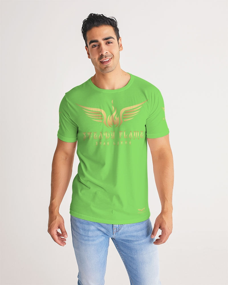 STEADY FLAME GOLD-SHOCKING COLOR GREEN Men's Tee