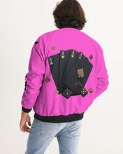 Load image into Gallery viewer, LIFE A GAMBLE &quot; LETS PLAY&quot; - HOT PINK Men&#39;s Bomber Jacket
