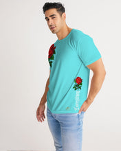 Load image into Gallery viewer, EVERYTHING ROSES 4.0 - TURQUOISE Men&#39;s Tee
