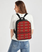 Load image into Gallery viewer, STEADYFAME  LEAUTHER BACKPACK - RED Classic Faux Leather Backpack
