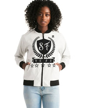 Load image into Gallery viewer, SF WEAR 1 LOGO FEMALE JACKET - BLACK/WHITE Women&#39;s Bomber Jacket
