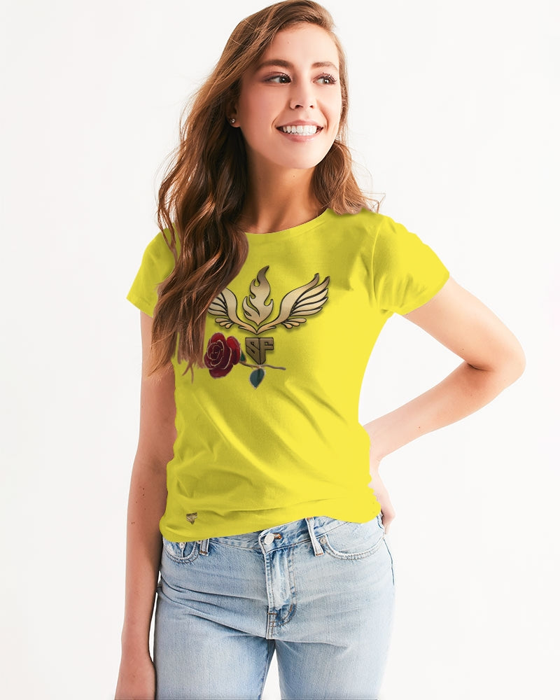 SF FLY ROSE - YELLOW Women's All-Over Print Tee