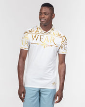 Load image into Gallery viewer, SF WEAR POLO UPPER DESIGN -WHITE Men&#39;s Slim Fit Short Sleeve Polo
