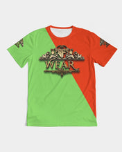 Load image into Gallery viewer, DOUBLE TROUBLE 3D CROSS -ORANGE/SHOCKING GREEN Men&#39;s Tee
