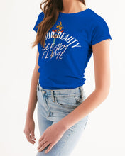 Load image into Gallery viewer, YOUR BEAUTY STEAY FLAME - BLUE Women&#39;s All-Over Print Tee
