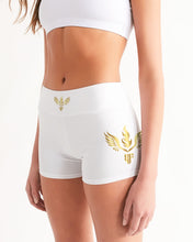 Load image into Gallery viewer, SF FLY - WHITE GOLD Women&#39;s Mid-Rise Yoga Shorts
