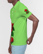 Load image into Gallery viewer, SF ROSE POLO - SHOCKING GREEN Men&#39;s Slim Fit Short Sleeve Polo
