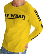 Load image into Gallery viewer, SF WEAR 5STAR LONGSLEEVE - YELLOW Men&#39;s All-Over Print Long Sleeve Tee
