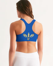 Load image into Gallery viewer, FLYING FLAME - BLUE Women&#39;s Seamless Sports Bra
