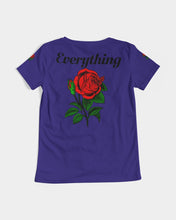 Load image into Gallery viewer, EVERYTHING ROSES - PURPLE Women&#39;s V-Neck Tee
