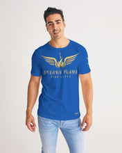 Load image into Gallery viewer, STEADY FLAME GOLD-BLUE Men&#39;s Tee
