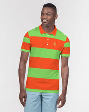 Load image into Gallery viewer, SF 2 TONE POLO - SHOCKING COLOR GREEN/ORANGE Men&#39;s Slim Fit Short Sleeve Polo
