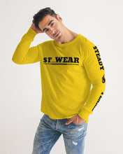 Load image into Gallery viewer, SF WEAR 5STAR LONGSLEEVE - YELLOW Men&#39;s All-Over Print Long Sleeve Tee
